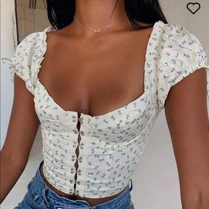 Princess Polly Floral Corset Top (US size 6)